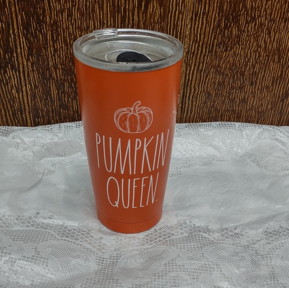 Rae Dunn "Pumpkin Queen" insulated stainless steel travel tumbler.  - Picture 1 of 3